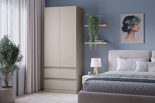 Шкаф распашной Стефани Мальм-2 Кашемир - фото 1