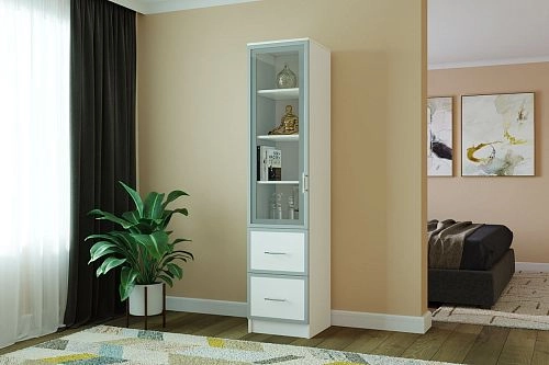 Книжный шкаф Альма-4 Белый - фото 1