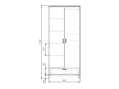 Шкаф распашной Техас-1 МДФ - фото 4