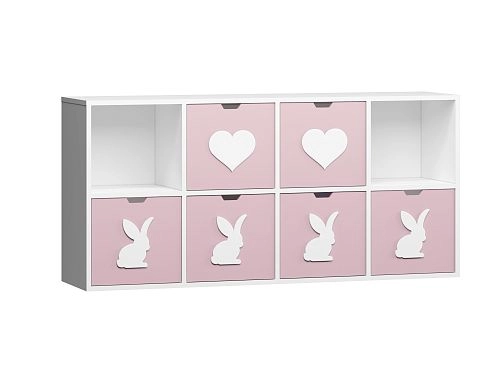 Стеллаж KIDS 4 Розовый Лайт - фото 2