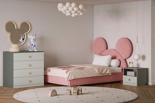 Стенка детская Банни-3 Светло-Серый - фото 1