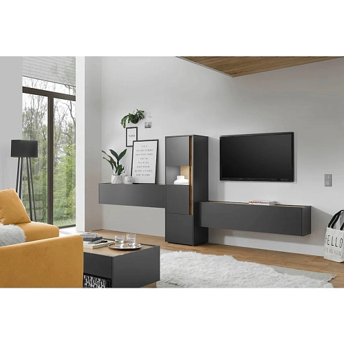 Стенка Анси-9 Антрацит - фото 1