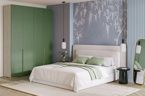 Шкаф распашной Кайси МДФ-7 Шарли Green - фото 1