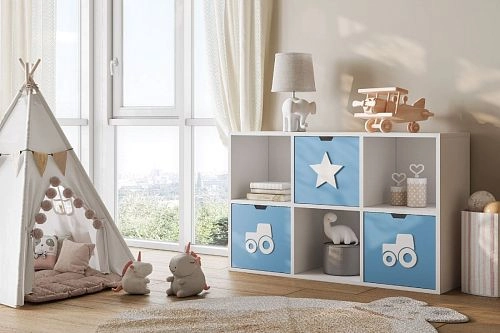 Стеллаж KIDS 14 Пастельно-Синий - фото 1