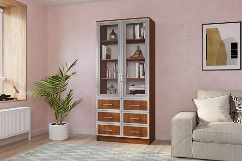 Книжный шкаф Альма-11 Орех Экко - фото 1