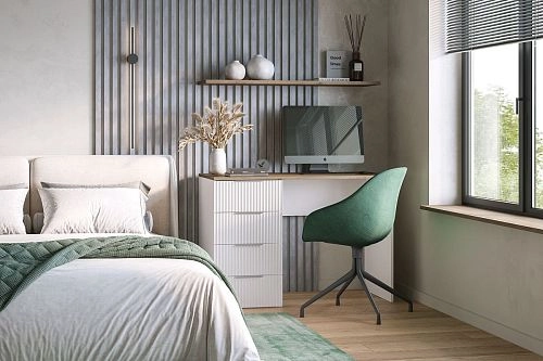 Стол письменный Салерно 2 Белый - фото 1