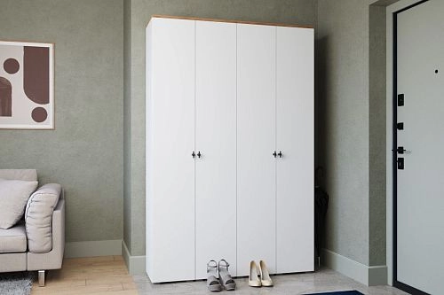 Шкаф распашной Квели 4.1 Белый - фото 1