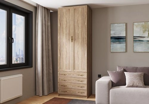 Шкаф распашной Карлос-028 Дуб Сонома - фото 1