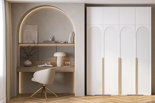 Шкаф распашной Брей-4 Хит с антресолью Белый - фото 1