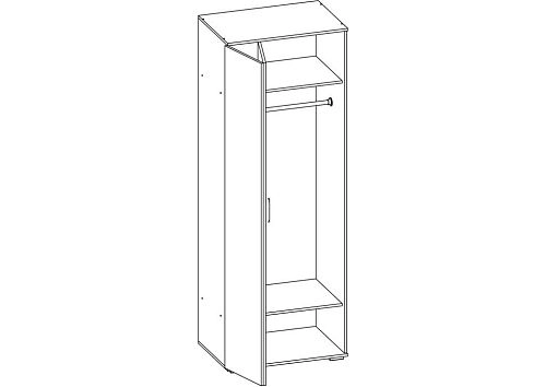Шкаф распашной Гармошка-1 Дуб Сонома - фото 3