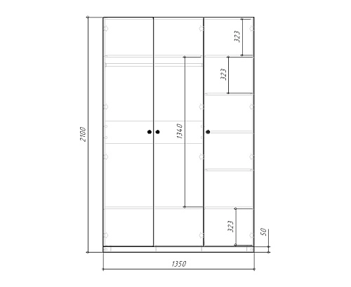 Шкаф распашной Стрекоза-3 Белый - фото 3