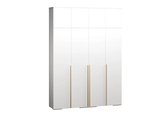 Шкаф распашной Эдинбург-4 с антресолью Белый - фото 3