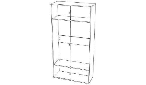 Шкаф распашной Марвин Йорк 2 фрезеровка 2 Графит - фото 3