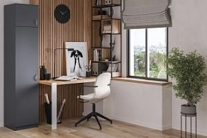 Лайт-1 Белье с антресолью Графит