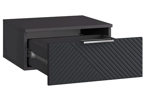 Тумба прикроватная подвесная Салерно NEW 1 Графит - фото 3