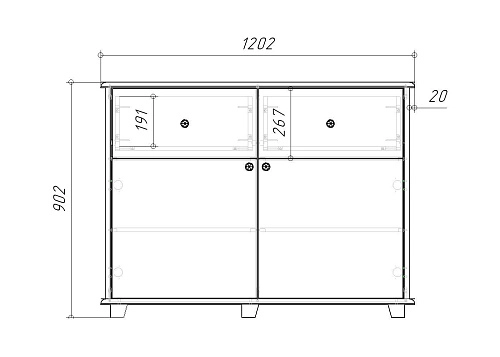 Комод Луиза-7 Классик МДФ Белый - фото 3
