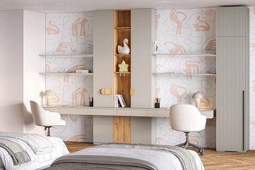 Шкаф распашной Лоренсе-1 с антресолью Кашемир - фото 1