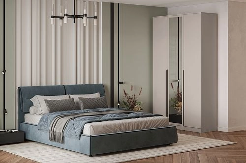 Шкаф распашной Марсель-3 с зеркалом Кашемир - фото 1