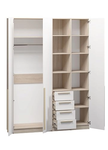 Шкаф распашной Хейсон-20 Белый Дуб Сонома - фото 4