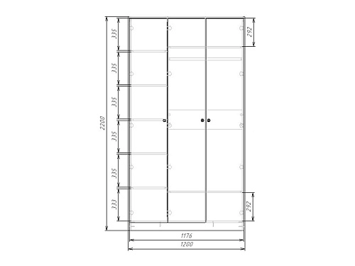 Шкаф распашной Монреаль-3 - фото 4