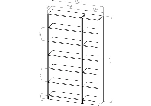 Шкаф для книг Билли-111 - фото 3