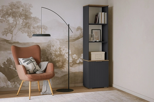 Стеллаж Салерно 1 Графит - фото 1