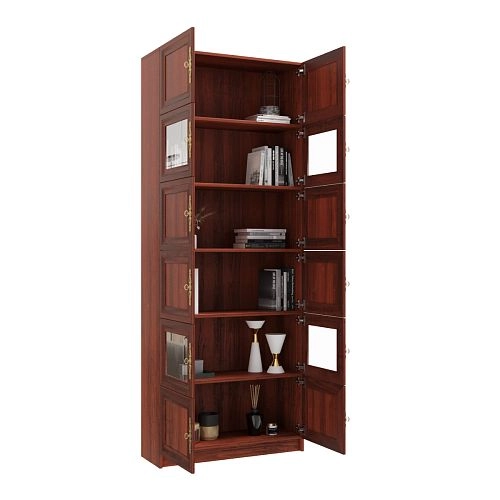 Шкаф книжный Карлос-054 Орех Итальянский - фото 2