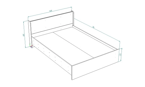 Кровать Алина, ширина-140 - фото 2