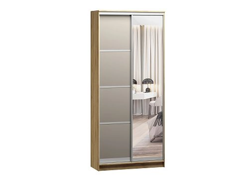 Шкаф-купе Борнео-2.4 Дуб Золотистый/Серебро - фото 2