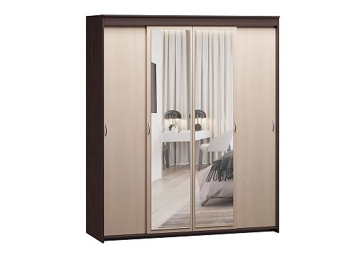 Шкаф-купе Миллениум-4 Дуб Молочный - фото 2