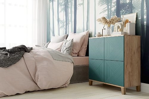 Комод Марвин Йорк 5 фрезеровка 11 Аквамарин - фото 1