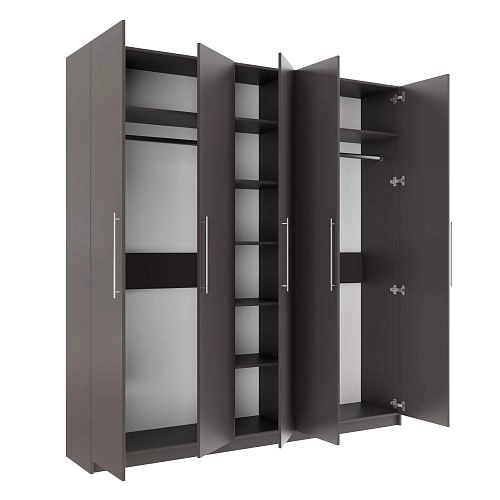 Шкаф распашной Калифорния-5 Графит - фото 3