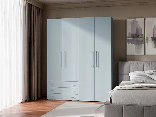 Шкаф распашной Калифорния-Стиль-8 Сумеречный Голубой - фото 1