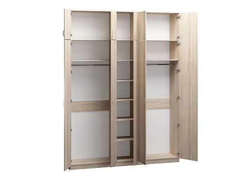 Шкаф распашной Лайт-5 с антресолью Дуб Сонома - фото 3