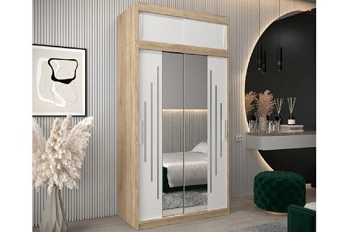 Шкаф-купе Валмиера-4А NEW Дуб Сонома/Белый - фото 1