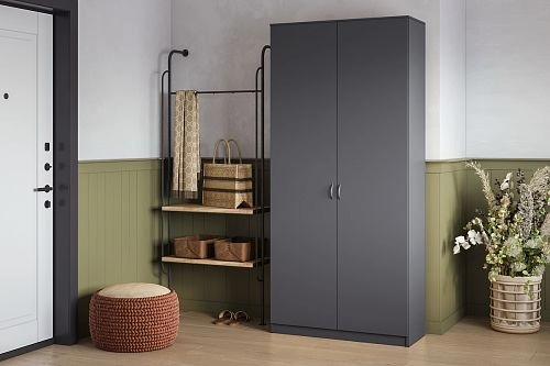 Шкаф распашной Лайт-2 Графит - фото 1