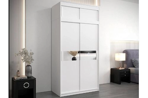 Шкаф-купе Бенито-1А Белый - фото 1