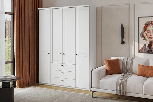 Шкаф распашной София РАХ-16 МДФ Белый - фото 1