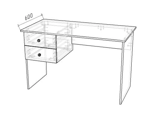 Письменный стол Стрекоза Mini-1 Белый - фото 2