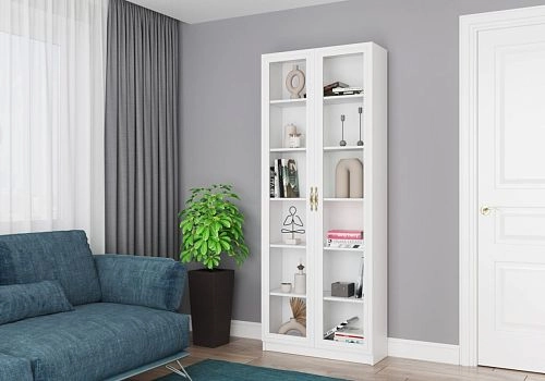 Книжный шкаф Карлос-006 Белый - фото 4