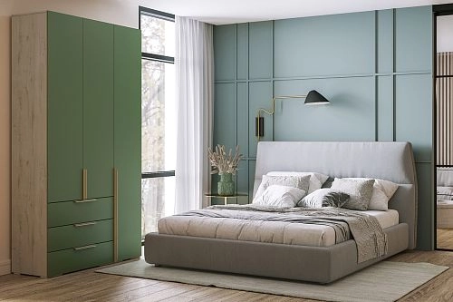 Шкаф распашной Кайси МДФ-6 Шарли Green - фото 1